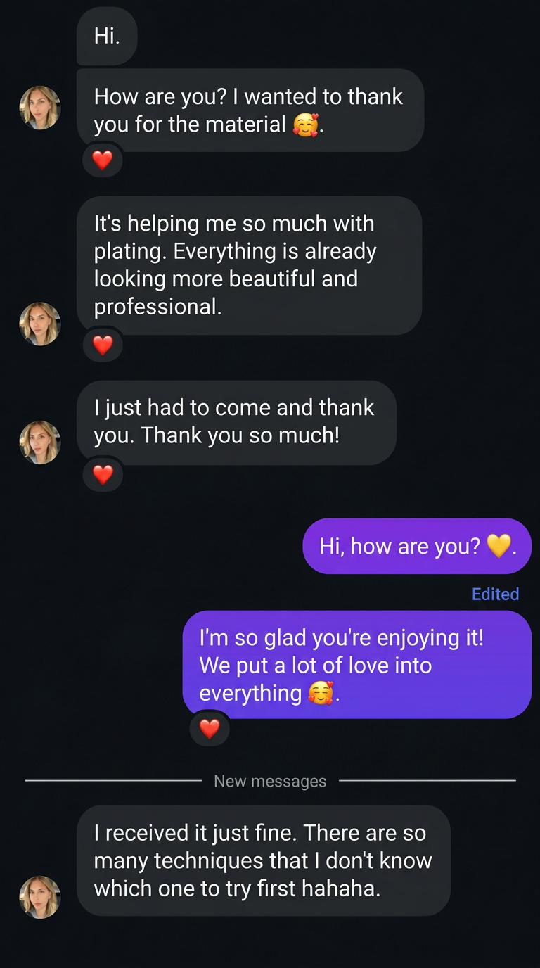 Testimonial 1 from a customer who applied the plating techniques