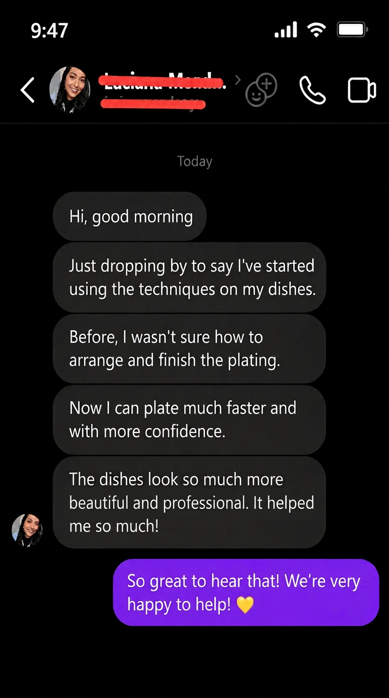 Testimonial 2 from a customer who applied the plating techniques